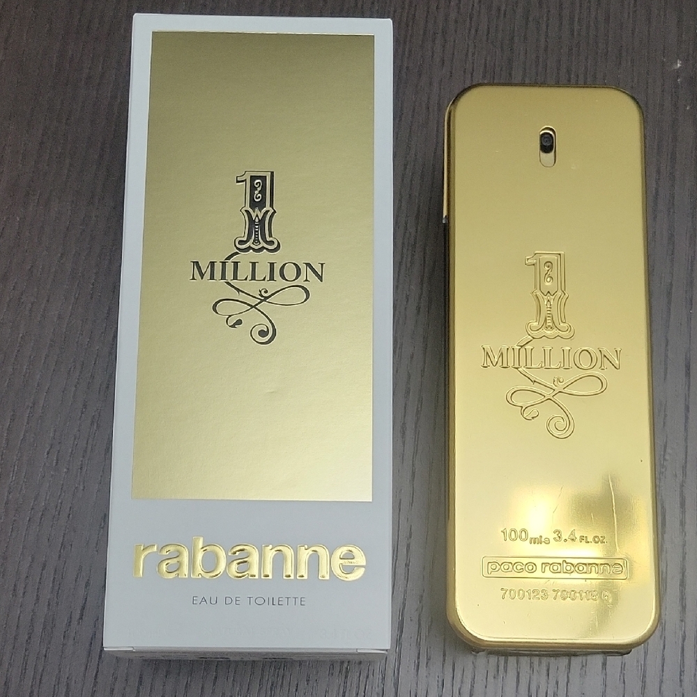 "EMPTY BOTTLE”  1 Million GOLD BRICK By Paco Rabanne 3.4 OZ For Decor!